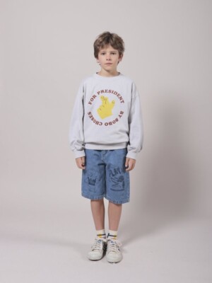 bobo choses /kids Bobo Choses Bird & Dog Denim Bermuda shorts/8-9Y