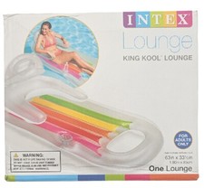Intex 58802EP King Kool Inflatable Swimming Lounging Pool Float w/Cup Holder