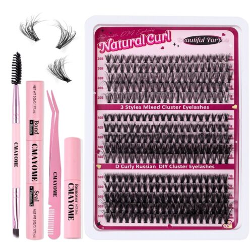 Eyelash Extension Kit 270/300pcs Individual Lashes Cluster D Curl Clusters UK - Picture 14 of 30
