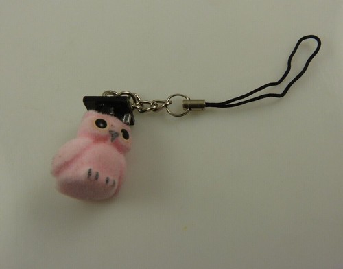 Grad Owl graduation light pink cell phone strap or purse charm zipper pull - 第 3/5 張圖片