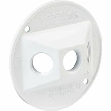 Bell WHITE Round Cluster Weatherproof Outdoor Box Cover 5197-6 / 524360