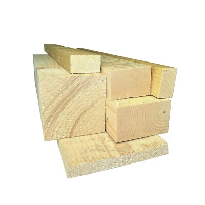 TUGA-HOLZTECH 3 Stück Rahmenholz Fichte saegerau 80mm x 100mm x 2000m Holz Carport Zaun