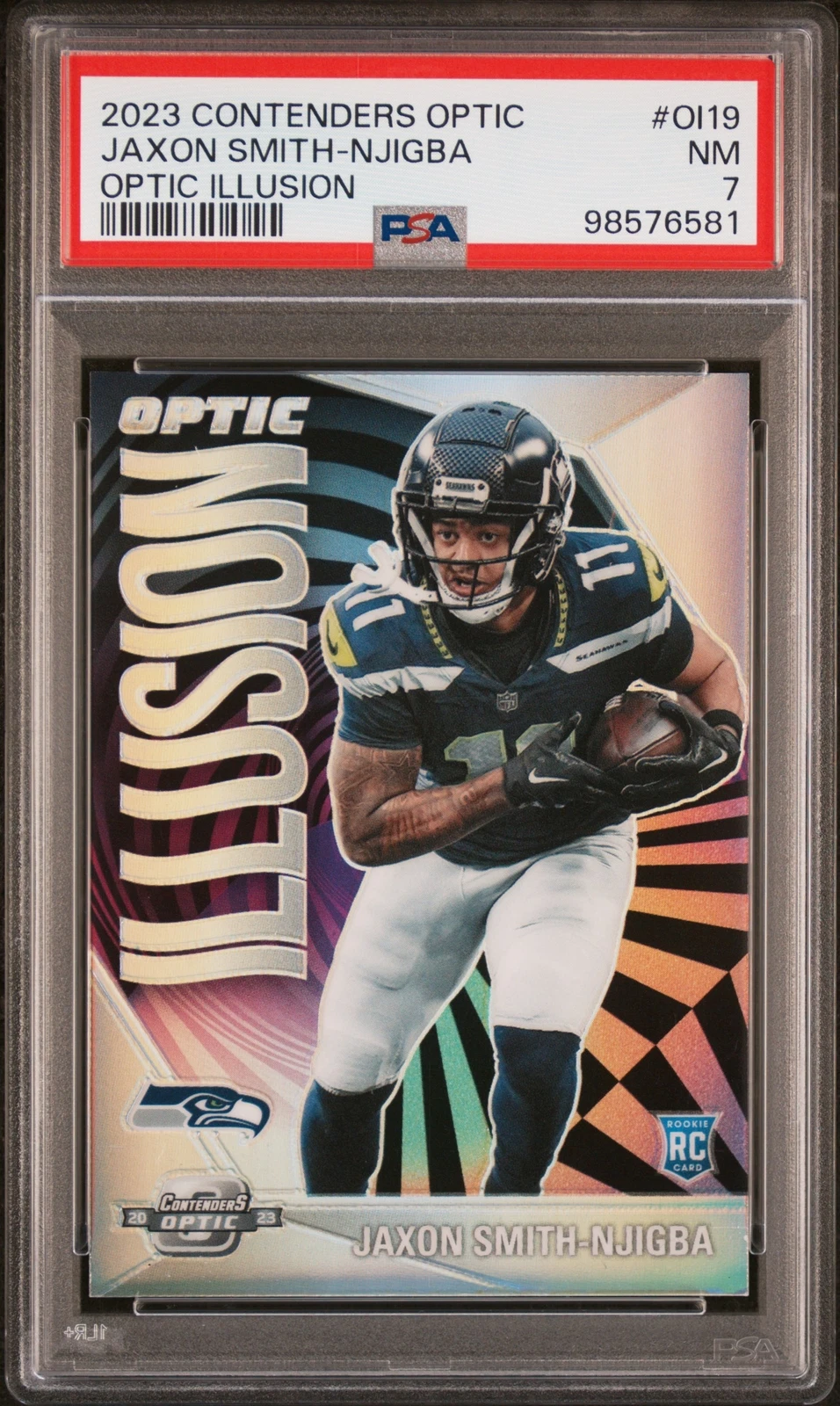 Jaxon Smith-Njigba Panini Contenders Optic Optic Illusion #OI19 Base