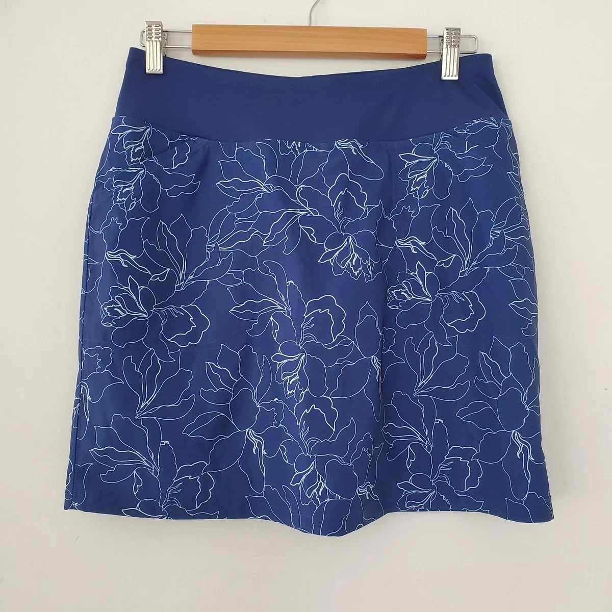 Jupe-Short Cypress Club Femme – Taille XL – Bleu Et Blanc – À Enfiler – Tissu Extensible