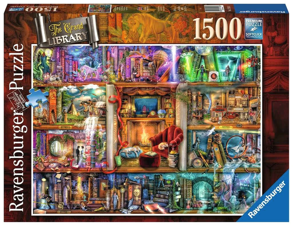 PUZZLE FANTASIA 1500 PIEZAS RAVENSBURGER 17158 LA GRAN LIBRERIA AIMEE STEWART