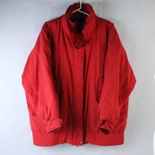 Pacer Women's Jacket Size Medium Coat Red Quilted Full Zip Front Pockets