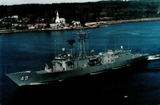 Postcard USS Robert G Bradley FFG-49 Frigate