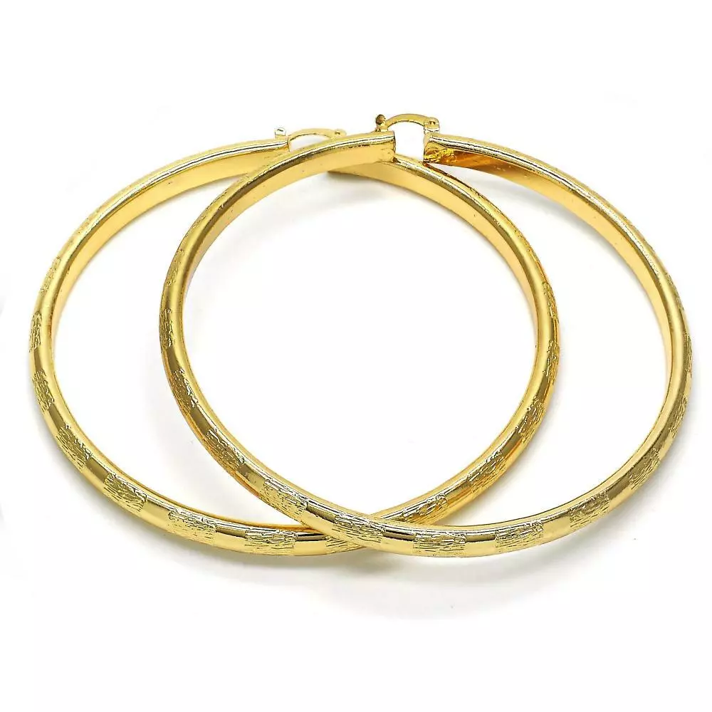 80mm 14k 2024 gold hoop earrings