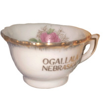 Vintage miniature porcelain Ogallala Nebraska tea cup