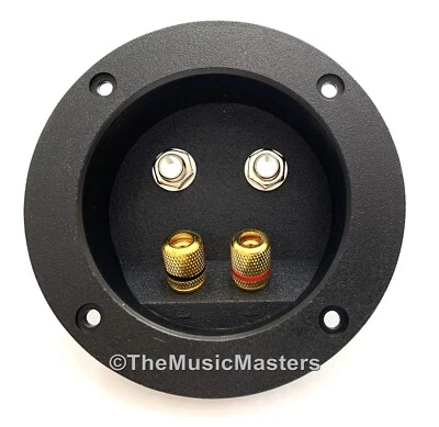 VITAL WAVE TECHNOLOGY Gold Banana Speaker Screw Terminal Cup Dual 1/4" Jacks Home Pro Studio Cabinets