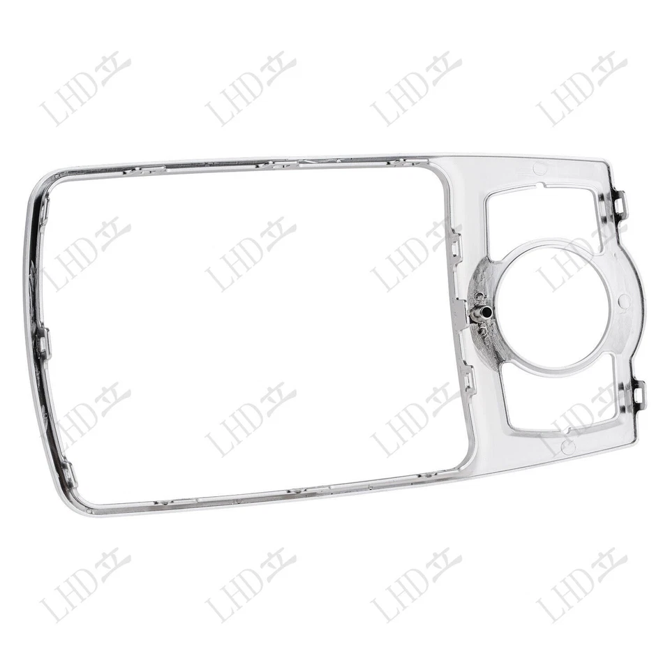 1 peça quadro de console frontal MMI prata cromado acabamento capa para Audi A6 C6 S6 2005-12 - Imagem 2 de 4