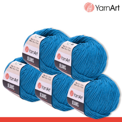 YarnArt 5x50 g Jeans Stricken Häkeln Amigurumi Babywolle Pastellfarben 63 Farben
