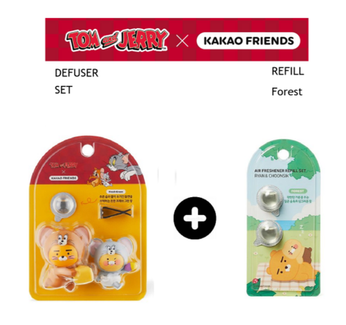 KAKAO Friends TOM & JERRY AUTO-Lufterfrischer Lüftungsclip. - Nachfülloption - Bild 16 von 17