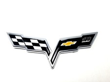 Chrome Cross Flag 100 Years Centennial Bumper Emblem Fits Corvette C6 2005-2013 Chrome Cross Flag 100 Years Centennial Bumper Emblem Fits Corvette C6 2005-2013