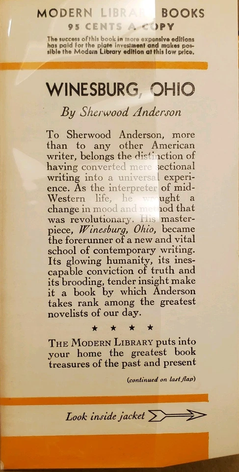 1919 Шервуд Андерсон Винсбург Огайо РЕДКАЯ McKK Пылесос Современная Библиотека - Изображение 4 из 4