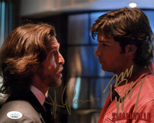 Smallville 8x10 Photo Cast x2 Signed Welling, Glover JSA Certified Autograph