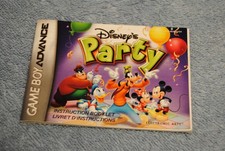 Nintendo Game Boy Advance Instruction Book Booklet Disney’s Party