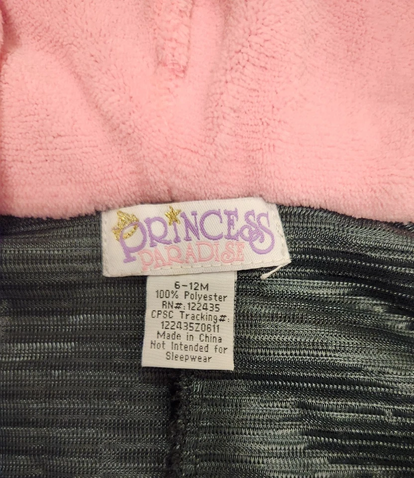 6-12 M Princesa Paraíso Negro y Rosa Gatito Gato Halloween Disfraz Sensación Suave Foto 3 de 4