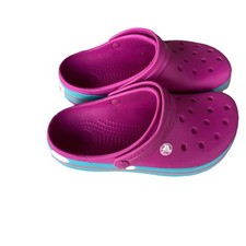 Crocs Crocband Unisex Clogs Water Beach Comfort Pink Blue Women s 6 Men s 4 EUC