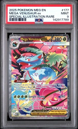 2025 POKEMON MEGA EVOLUTION SPECIAL ILLUSTRATION RARE MEGA VENUSAUR EX PSA 9