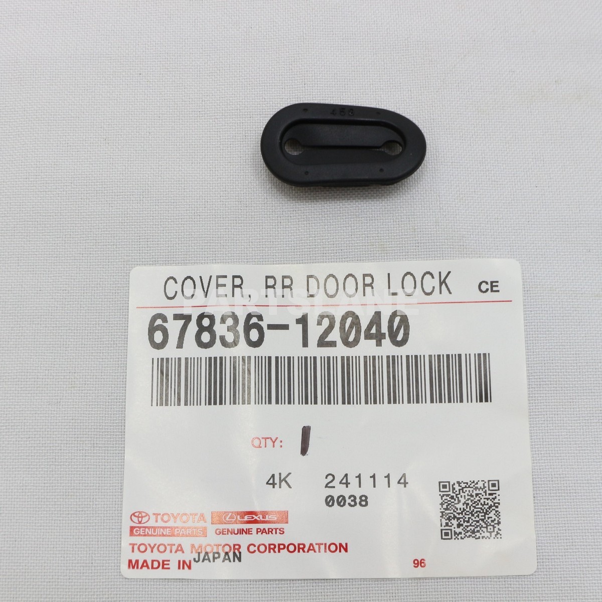 セキュリティ・セーフティ NAITO1112 67836-12040 Toyota OEM Genuine COVER, REAR DOOR LOCK CHILD