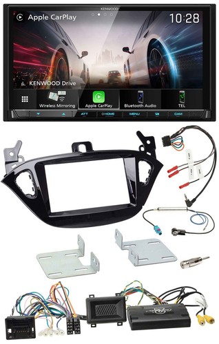 Kenwood Lenkrad 2DIN USB DAB Bluetooth Autoradio für Opel Adam Corsa E ab 2013 P