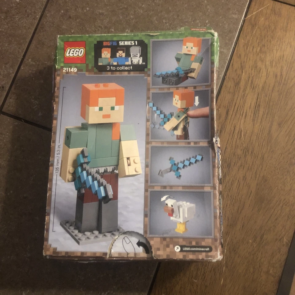 LEGO Minecraft Alex Big Fig w/ Chicken 21149 - Series 1  NEW SEALED Rare - Image 3 of 4