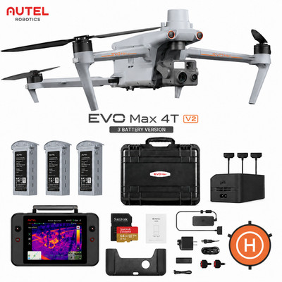Autel Robotics EVO Max 4T 8K Thermal Drone & 7.9'' Smart RC V3 3 Batteries