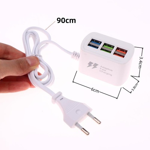 1 Piece Power Strip Electric Socket 6 USB Ports Extension Cable Table Socket - Photo 3/14
