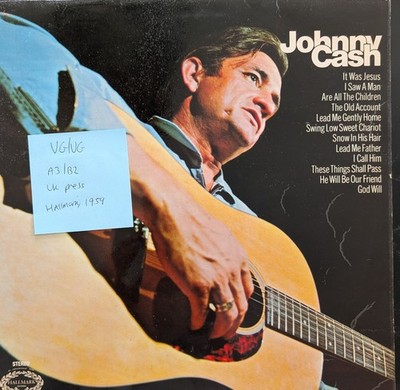 Johnny Cash Hymns Vinyl Record VG/VG SHM 739 1971