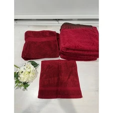 Home Spa 100% Egyptian Cotton washcloth & bath towel set + 3 Piece bath towels