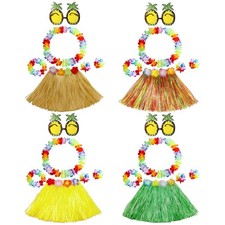 M&auml;dchen Hawaii Gras Rock Wiederverwendbar Ananas Brille f&uuml;r Hawaii Sommer Tanz