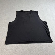 Skims Shirt Woman Large Black Sleeveless Cropped Boxy Tank Top Athleisure Lounge