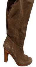 UGG BOOTS heeled, SUEDE Leather, knee high FASHION Sexy Style Size 8M NO COPY!