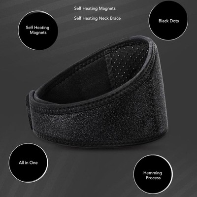 Black Neck Heating Pad 5 Magnete Haken Und Schleife Anti-Slip Light Hautfre AK