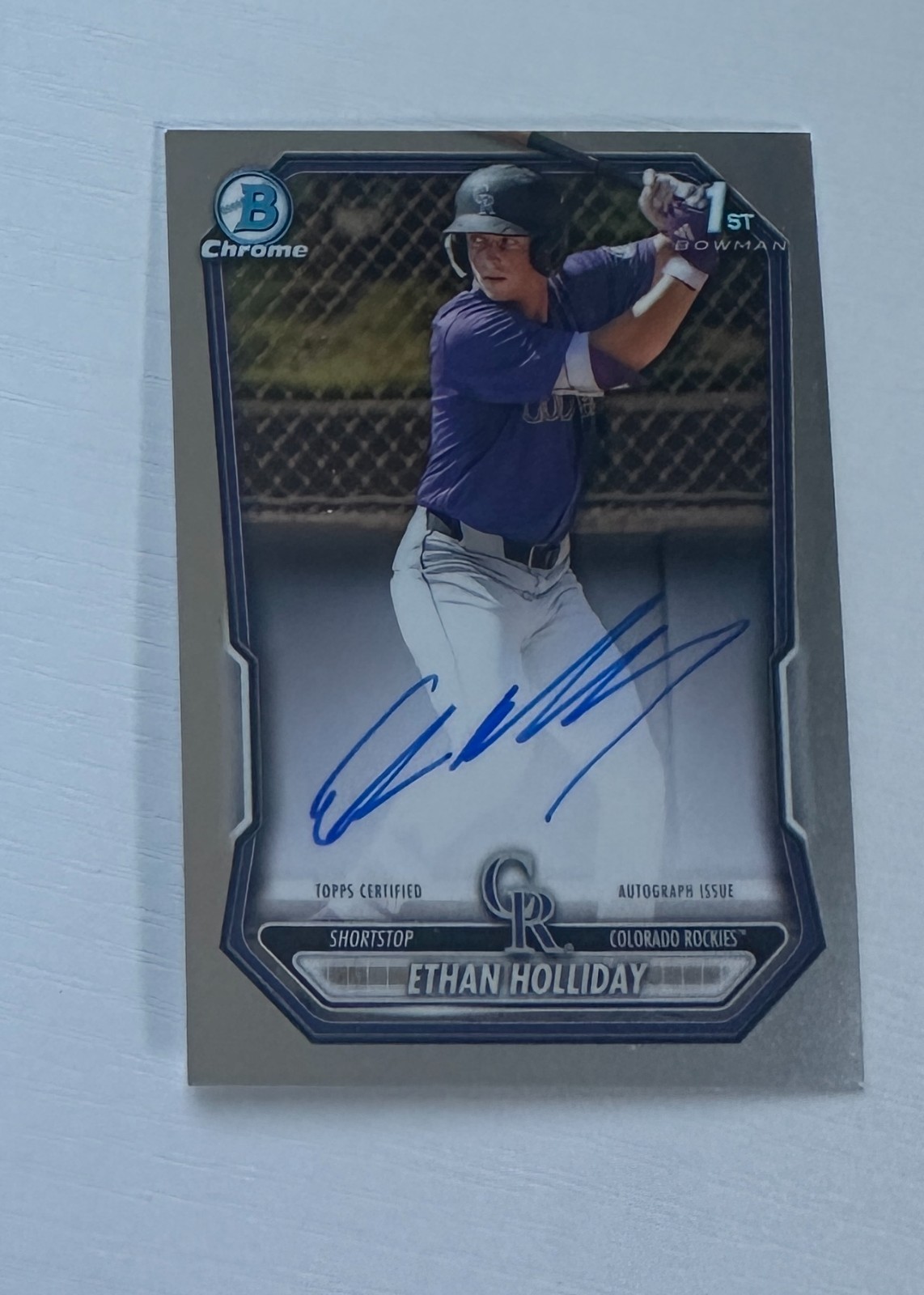 2026 Bowman Chrome Prospects Auto Ethan Holliday RC #X853