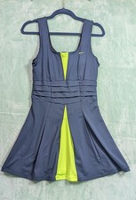 Nike Dri Fit Athletic Dress  Serena Williams Tennis Navy Blue Neon Medium