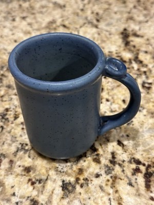 Bennington Potters Pottery Blue Thumb Print Mug Coffee