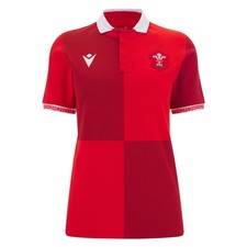 Image of Macron Wales WRU 2025/26 Womens Home Cotton Rugby Shirt (Sizes 8 - 26)
