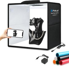 PULUZ Light Box Photography, 12"x12" Professional Dimmable Shooting Tent Kit wit