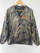 Thrasher Magazine Skategoat Camo Jacket Mens Size Medium Snaps Nylon