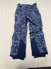 Patagonia Youth Kids Snowbelle Snow Pants Size Medium Insulated Blue Printed — photo 4