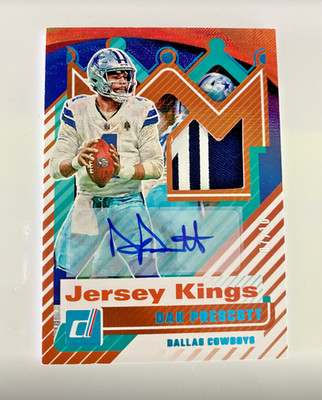 Dak Prescott 2025 Panini Donruss Jersey Kings Patch SP Cowboys BG3 AUTO 07/10