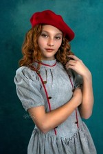 vintage girls dress dorissa II size 12 military styling