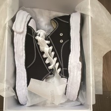 Maison Mihara Yasuhiro Black White Low Top Canvas Sneakers Lace Up Men's Casual