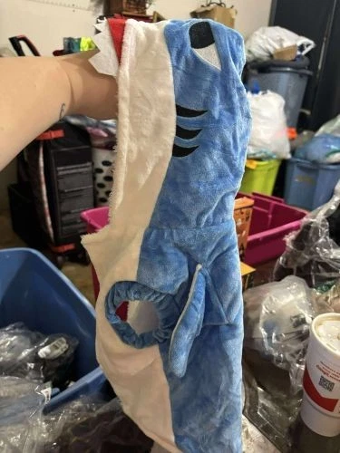 2x Shark Dog Costume Puppy Hoodie Halloween Pet Pajamas Outfit - Image 2 of 2