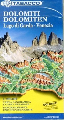 Dolomites / Lake Garda / Venice road map & panoramic map (Sheet map, folded)