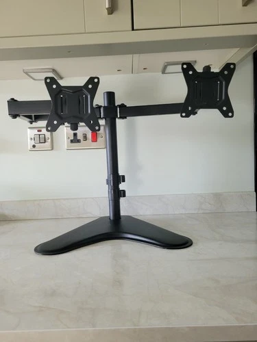 Dual monitor stand metal base