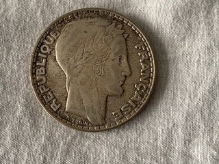 ancienne pièce de monnaie 20 francs Turin 1933 en argent