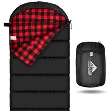 Cotton Flannel Sleeping Bag for Adults, Lightweight and Water Resistant Sleeping